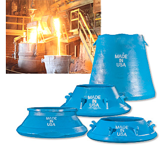 Manganese steel casting developed in a quality conntrolled environment